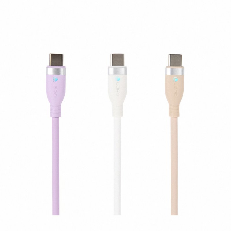 LaPO USB-C 液態矽膠微光快充傳輸線 PD/QC 100W 150cm - 行動電源/充電線 - 矽膠 