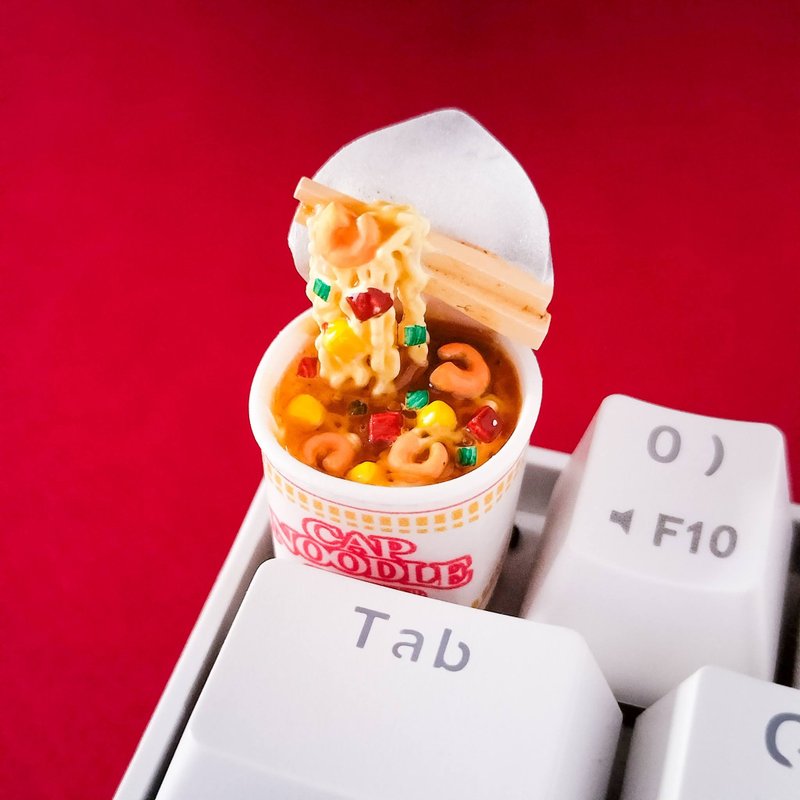 Cup ramen keycap - อุปกรณ์เสริมคอมพิวเตอร์ - เรซิน สีแดง