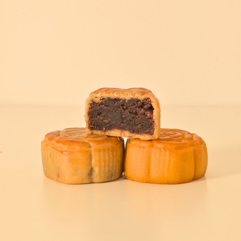 Fragrance tangerine peel red bean paste mooncake - Cake & Desserts - Other Materials 
