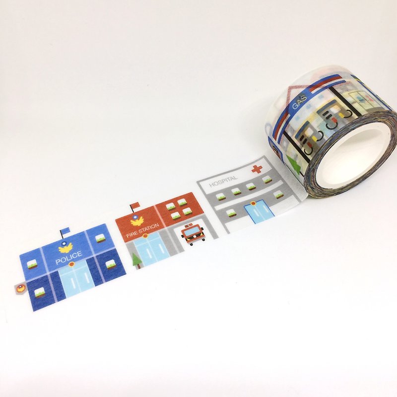 Baobao Island*Roadside construction paper tape - Washi Tape - Paper Multicolor