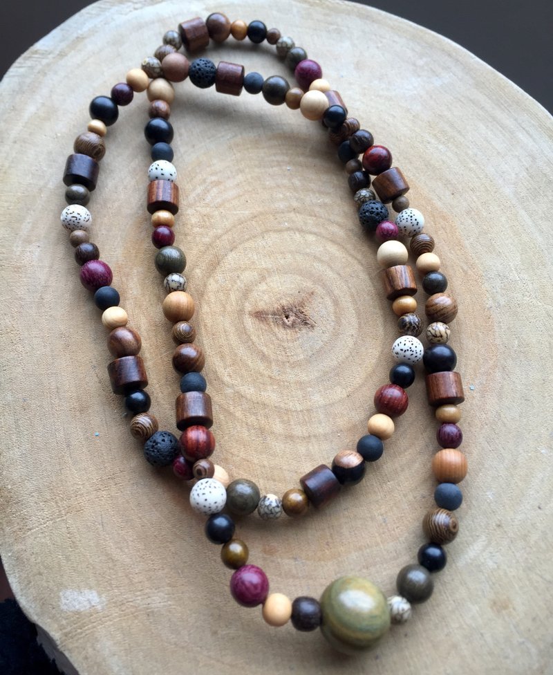 ||108 forest type beads|| Customized wooden multi-circle hand beads. - Bracelets - Crystal 