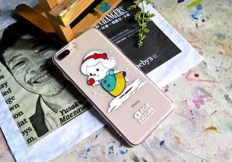 iPhone 8/7Plus Flying Mouse Snow White Cartoon Soft Transparent Phone Case Gift - Phone Cases - Silicone Transparent
