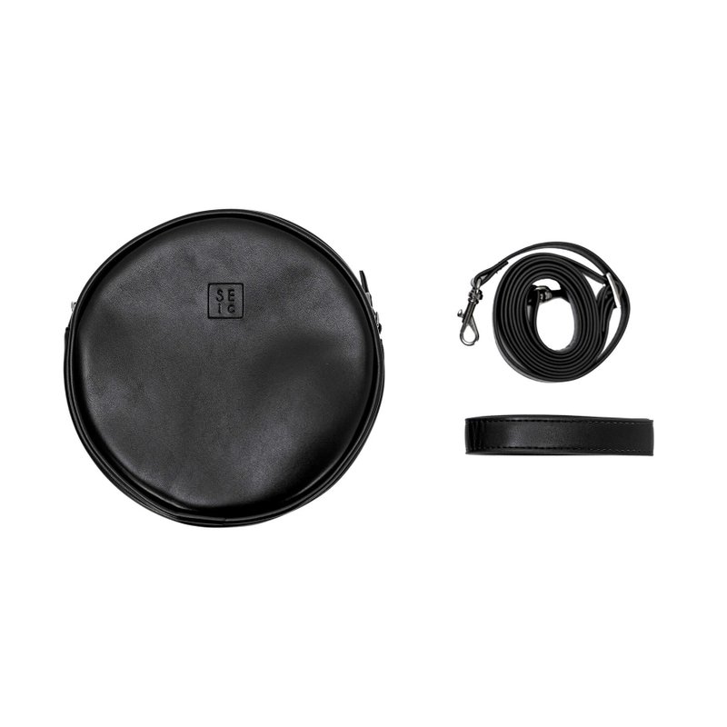 UD retro dual-purpose bicycle frame round cake bag (including straps) / piece - Bikes & Accessories - Faux Leather Black