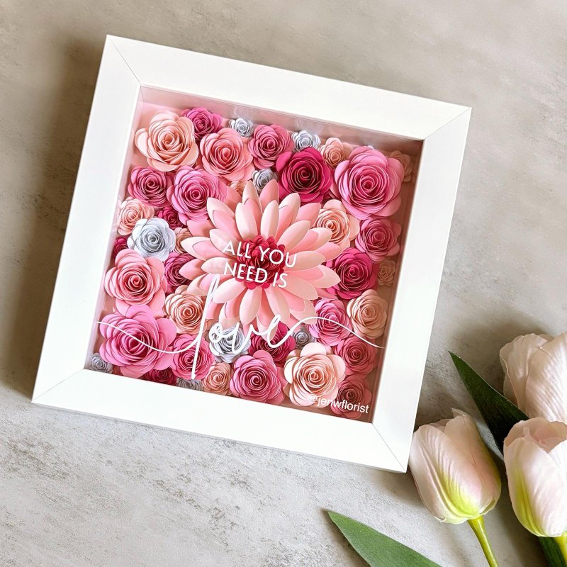 All You Need Is Love 粉紅色紙花禮盒 - 裝飾/擺設  - 紙 粉紅色