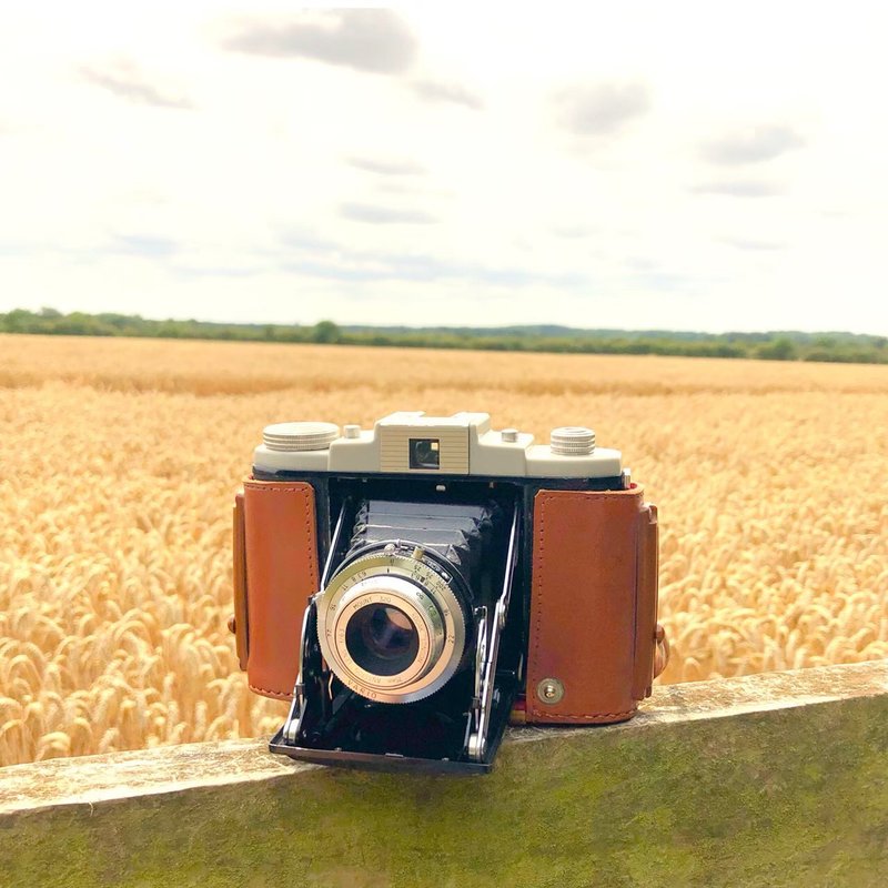 1958年代柯達(Kodak)古董折疊相機 型號Model 66 MK II - 相機/拍立得/底片相機 - 真皮 