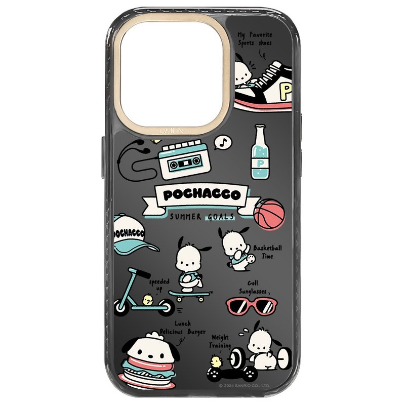 Pochacco Pachacco-Mirror Sports Schedule Magnetic Version Transparent Black Frame iPhone 15 14 13 - Phone Cases - Eco-Friendly Materials Black