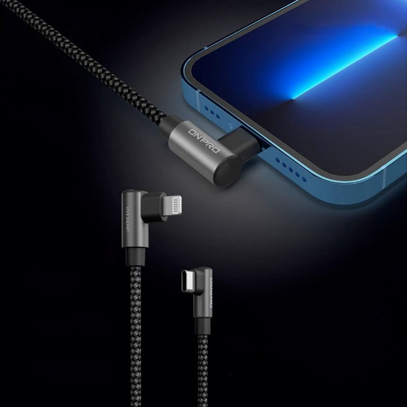 Elbow charging cable Type-C to Lightning 120cm type c fast charging PD30W fast charging cable - Chargers & Cables - Other Materials 