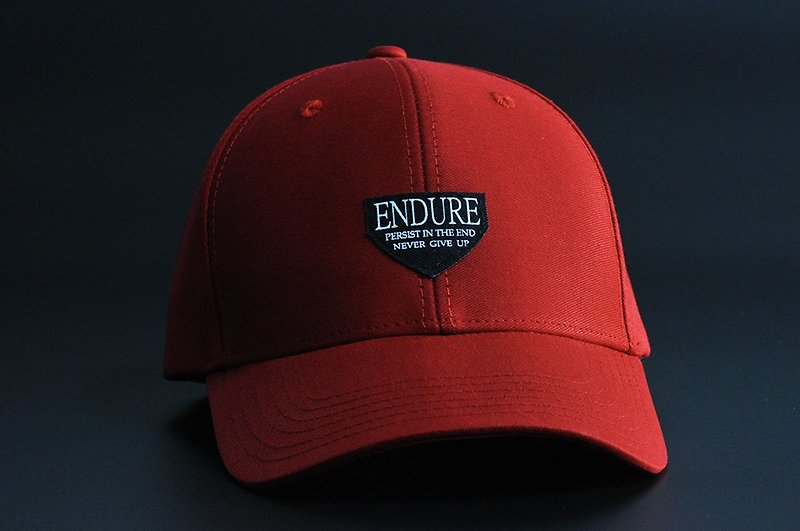 ENDURE品牌老帽/酒紅色 - 帽子 - 棉．麻 