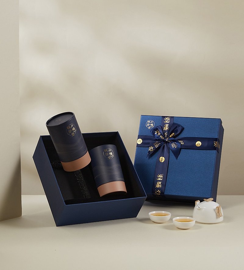 [Dragon Boat Festival Gift Box] Woven Blue Gift Box-Tea Style Taiwan Tea Gift Box - Tea - Fresh Ingredients 