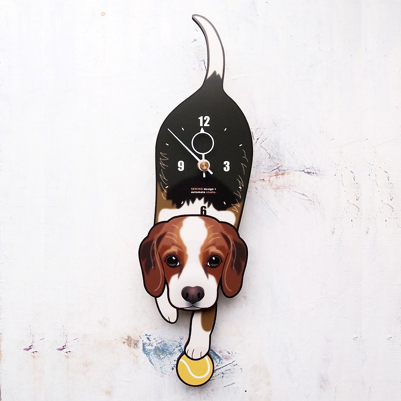 D-149 Beagle - Pet's pendulum clock - นาฬิกา - ไม้ 
