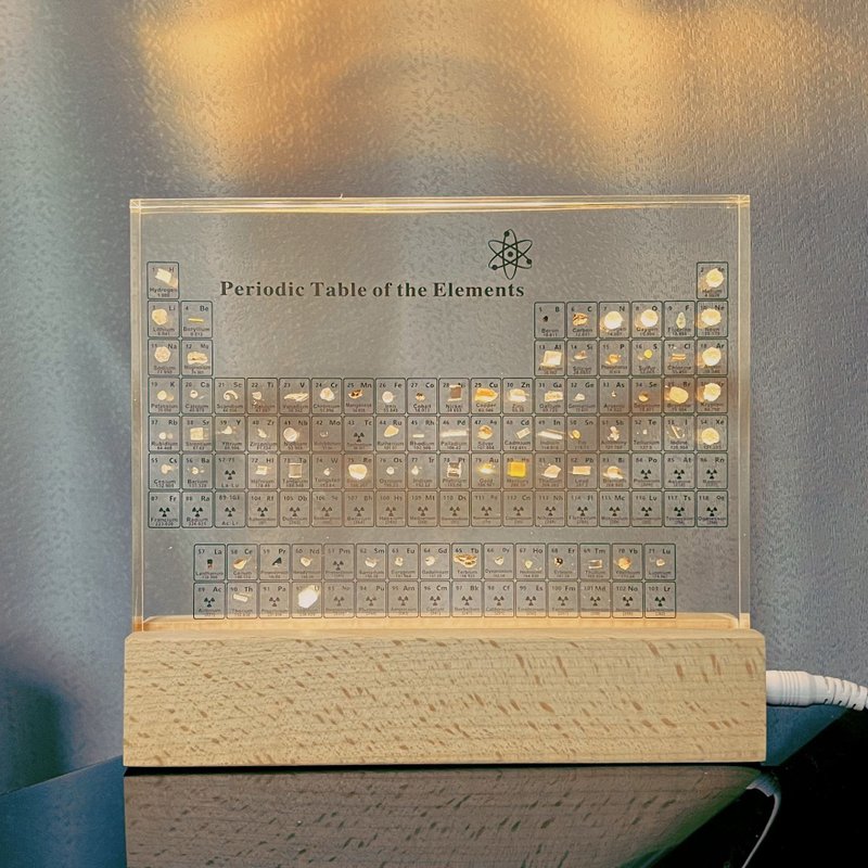 Periodic table of chemical elements night lamp, periodic table ornaments [models with embedded elements] - Items for Display - Other Materials 