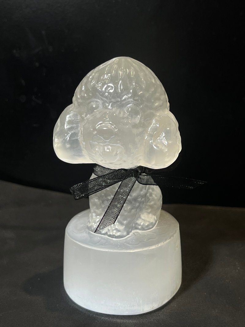 Curly poodle see-through gypsum purification ornaments home ornaments crystal cluster purification crystal - ของวางตกแต่ง - คริสตัล ขาว