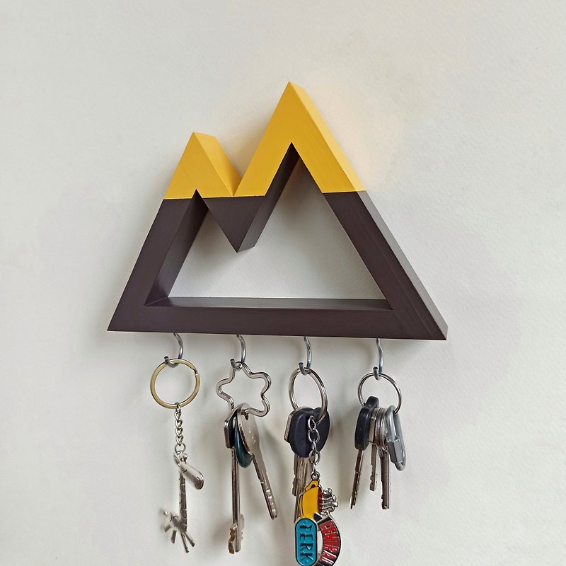 Wall key holder mountains, wooden key rack, key hooks for wall - 其他家具 - 木頭 