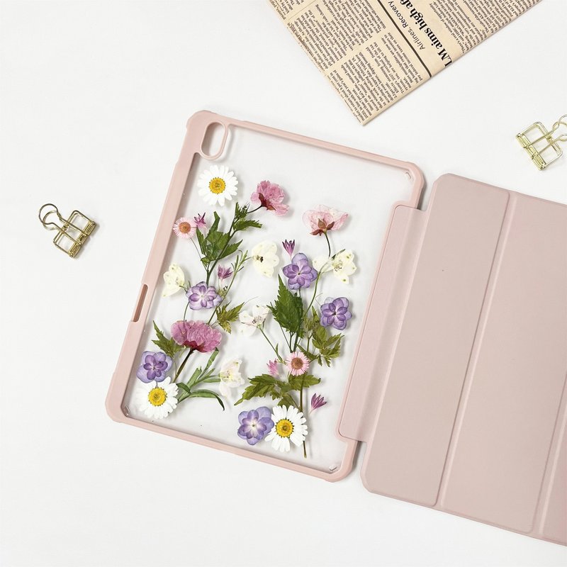 甜蜜花園手工押花iPad外殼 iPad Air 11寸 13寸 iPad Pro 11寸13 - 手機殼/手機套 - 植物．花 