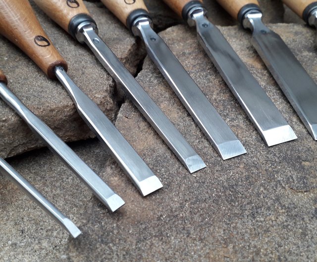 鍛造手平ノミ。木彫りの道具。 - ショップ Forged Chisel パーツ