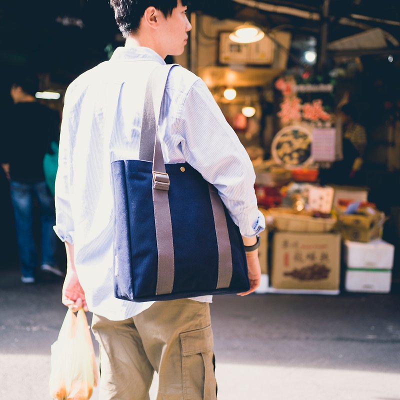 Canvas adjustable shoulder bag - Handbags & Totes - Cotton & Hemp Multicolor