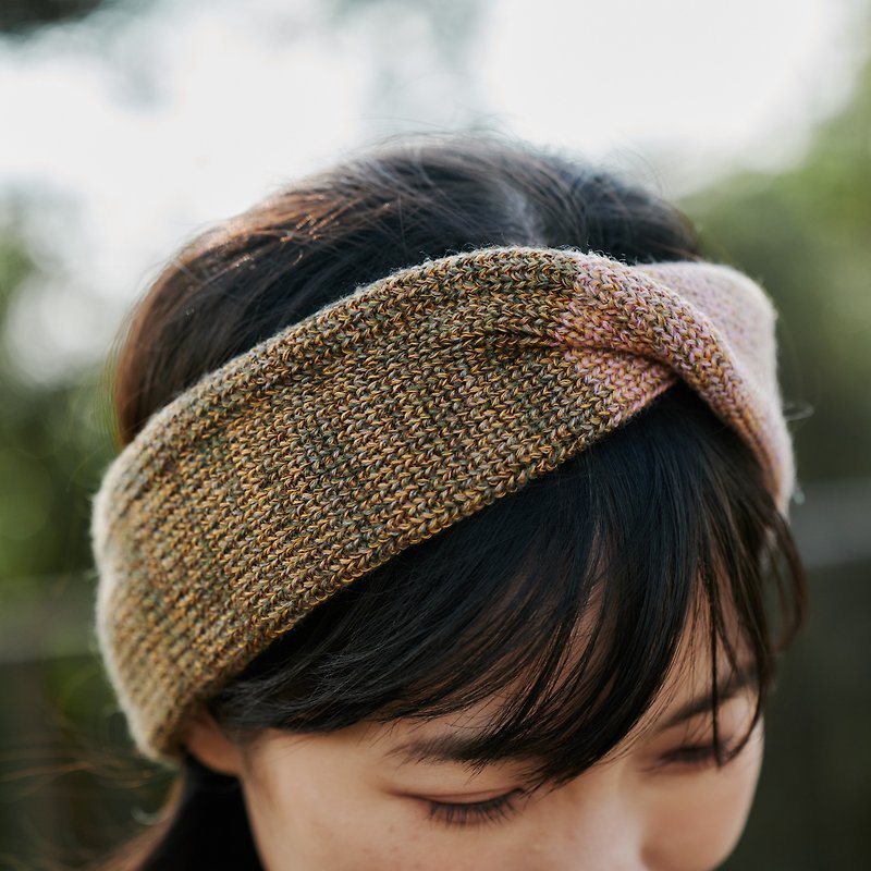 Flip wool headband/neck warmer - wagashi - ที่คาดผม - ขนแกะ สีกากี