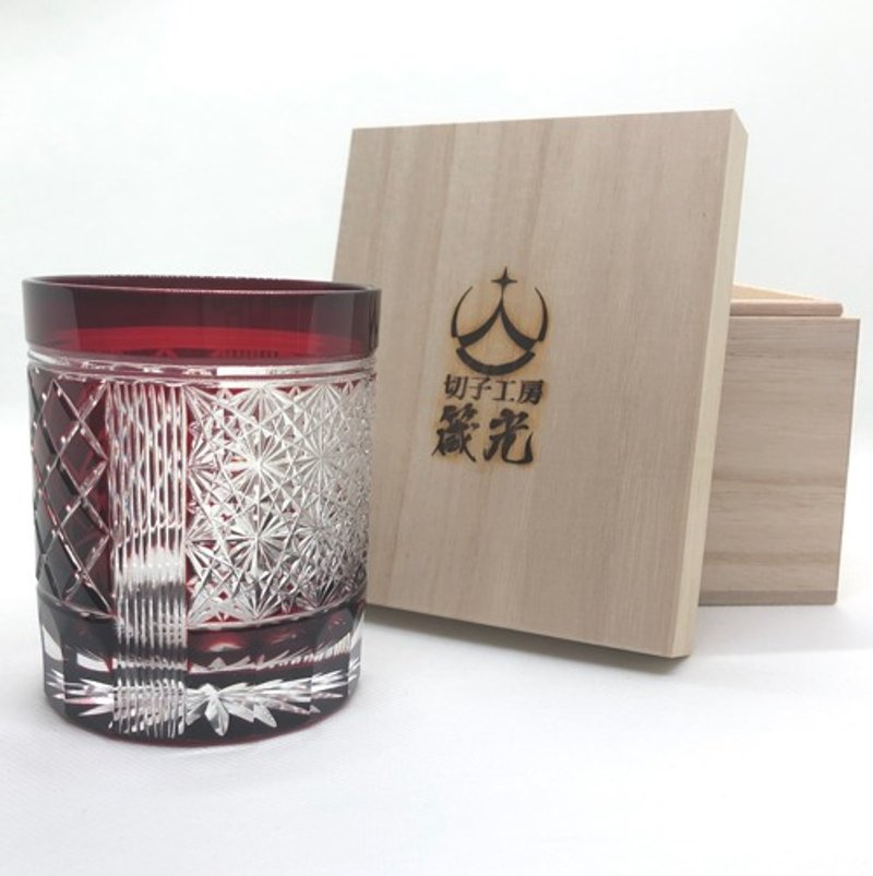 矢来と菊繋ぎロックグラス - 茶壺/茶杯/茶具 - 玻璃 