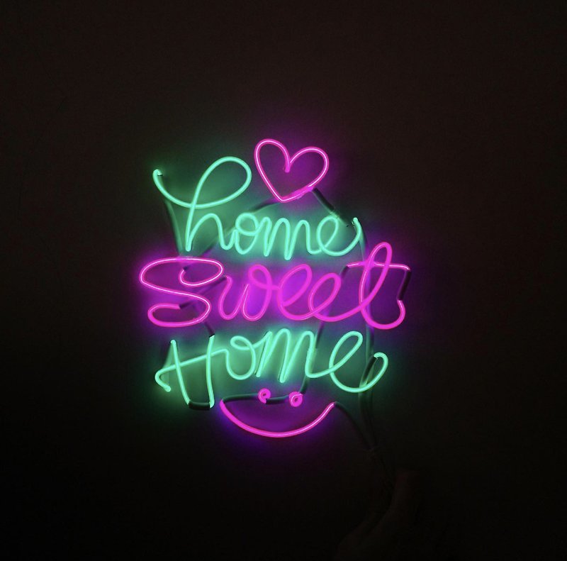 neonlite 客製霓虹文字圖案燈 /HomeSweetHome/ - 燈具/燈飾 - 塑膠 粉紅色