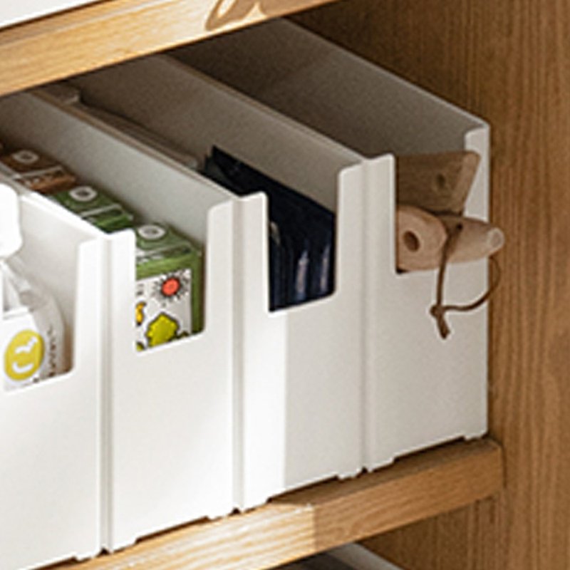 Lazy corner narrow U-shaped cabinet storage box (large style)-3 pieces - Storage - Plastic White