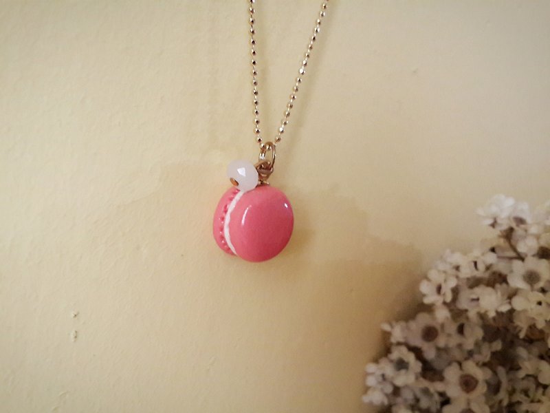 莓果馬卡龍陶瓷項鍊 - 項鍊 - 瓷 粉紅色