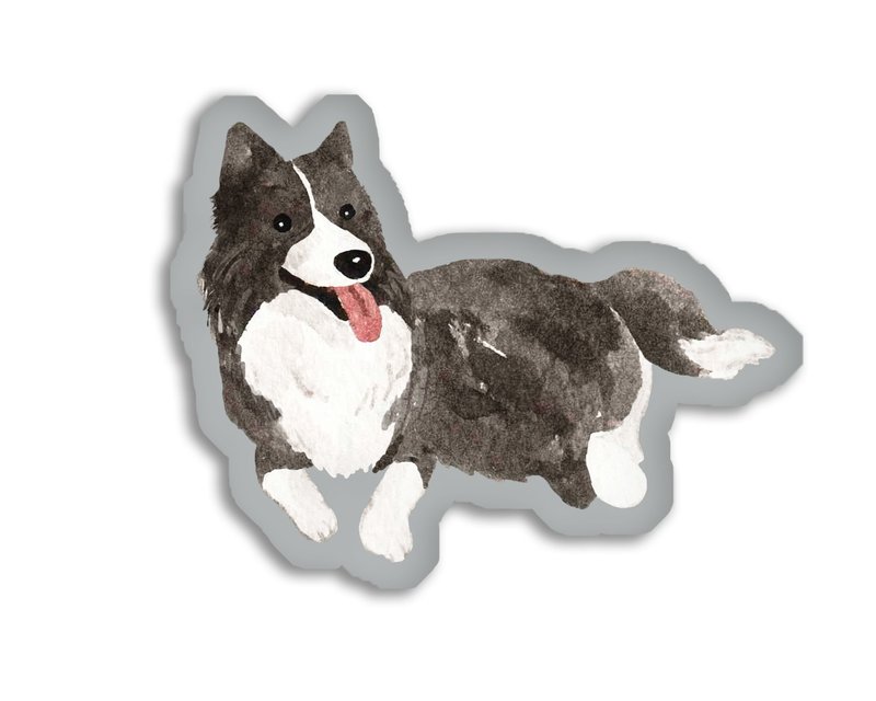 邊境牧羊犬 邊牧 小狗 抱枕 咕𠱸 - 枕頭/抱枕 - 棉．麻 多色