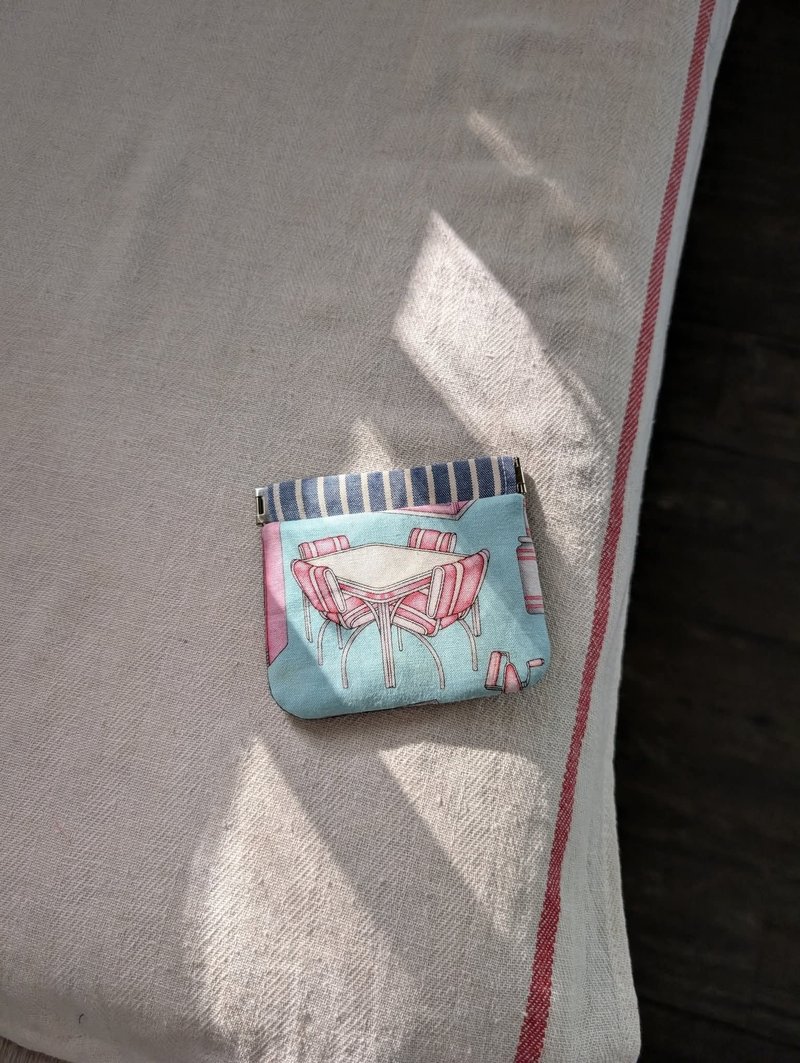 バネ口金ポーチ - コインケース・小銭入れ - コットン・麻 