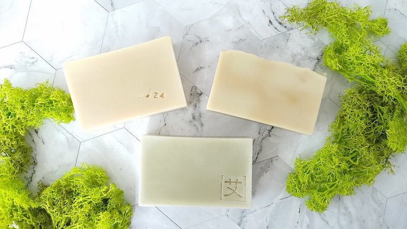 SOAP SET - Asiatic Wormwood Soap, Twenty-four Tea Soap, Noon Water Soap - Soap - Other Materials Khaki