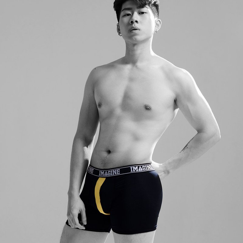 【Goorule】激大運動型平口褲_07 - 男內衣褲 - 其他人造纖維 黑色