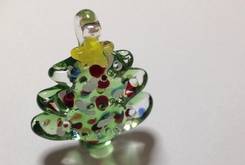 クリスマスツリー 帯飾りやペンダントに - 其他 - 玻璃 綠色