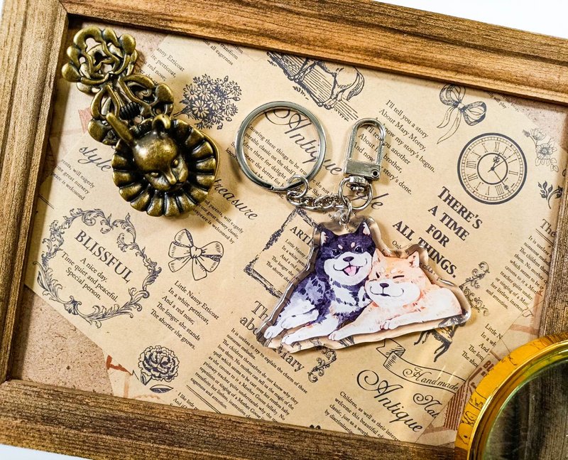 KR519可愛吊飾cute pendant_柴犬Shiba Inu.L - 鑰匙圈/鑰匙包 - 塑膠 多色