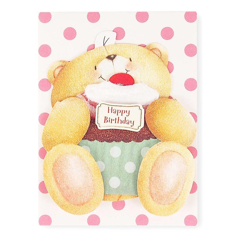 Sit down and eat dessert [Hallmark-ForeverFriends-Three-dimensional card birthday wishes] - Cards & Postcards - Paper Multicolor