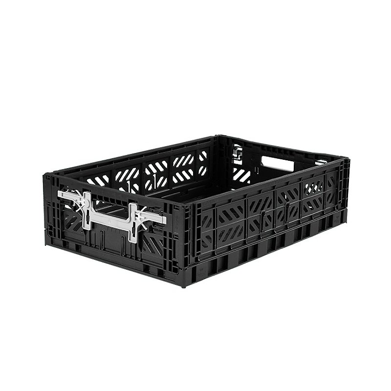 Turkey Aykasa Folding Storage Basket (L15)-Black - กล่องเก็บของ - พลาสติก 