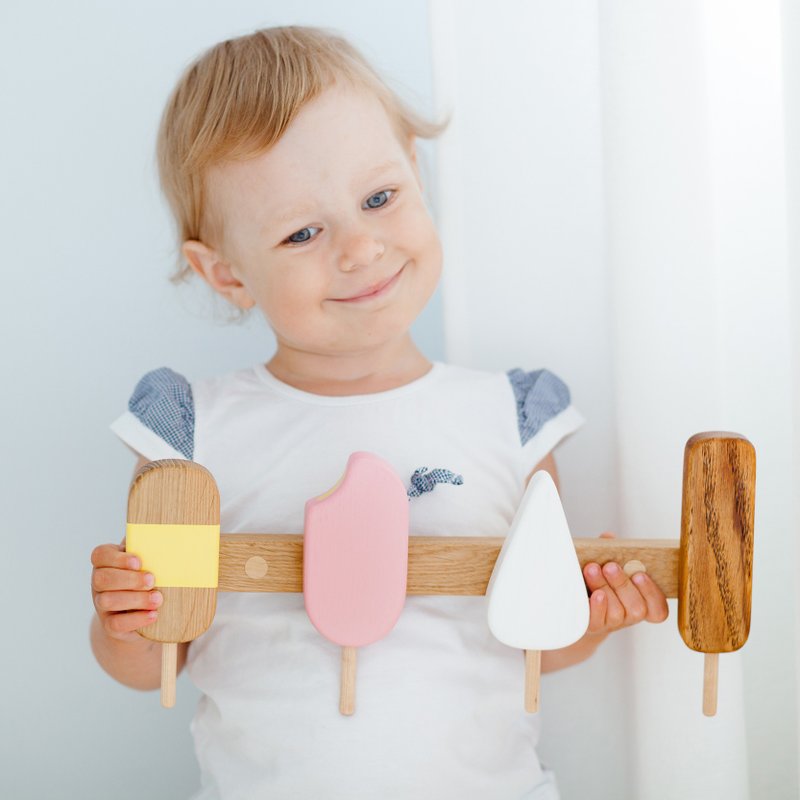 Wooden wall hanger for kids room, Nursery Decor, gift for girl - 兒童家具 - 木頭 