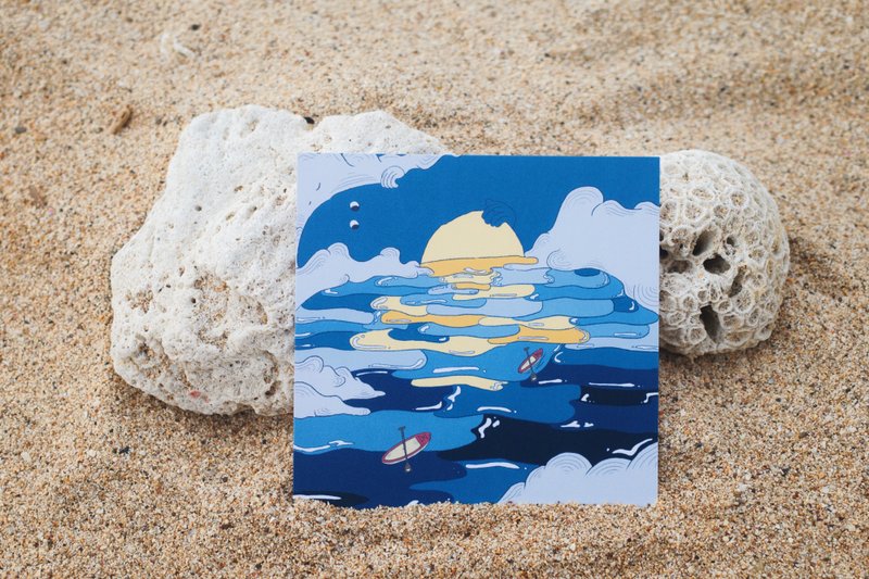 天亮了原來是你丨小琉球插畫明信片 - 卡片/明信片 - 紙 