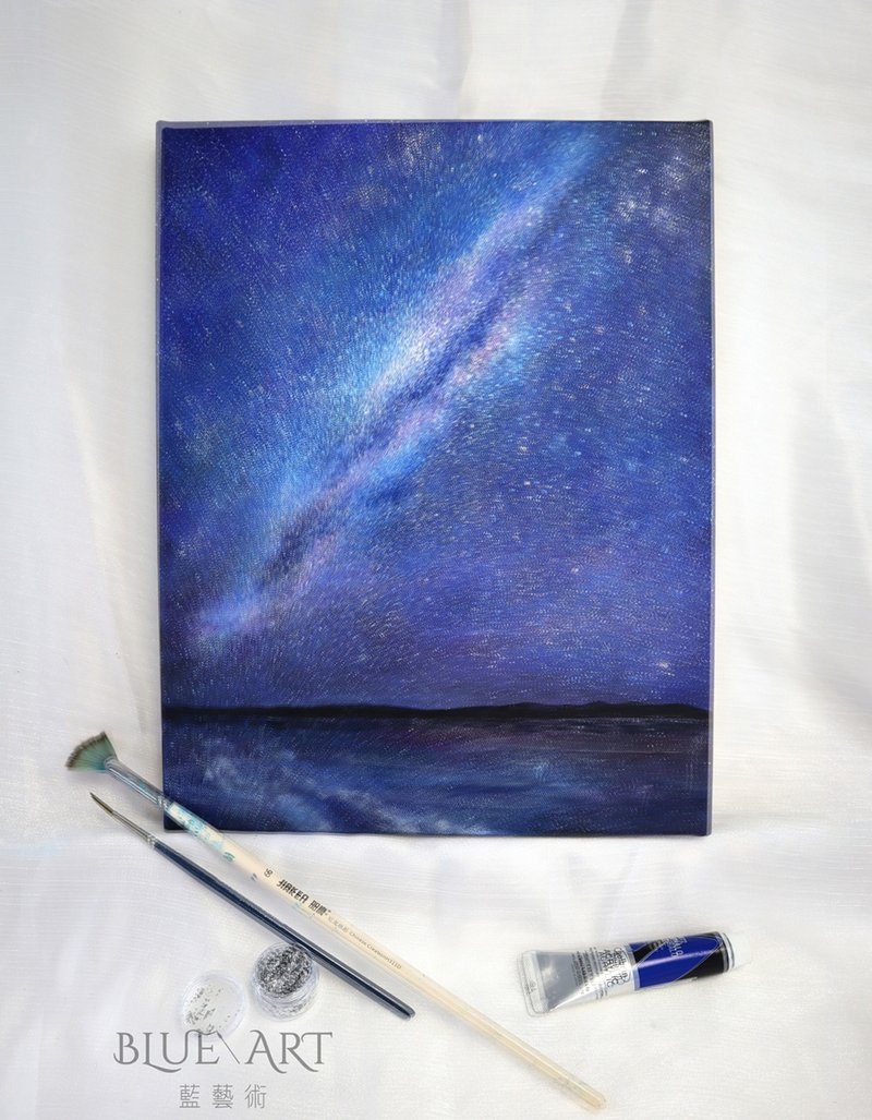 Silver Foil Galaxy Painting - Illustration, Painting & Calligraphy - Other Materials 