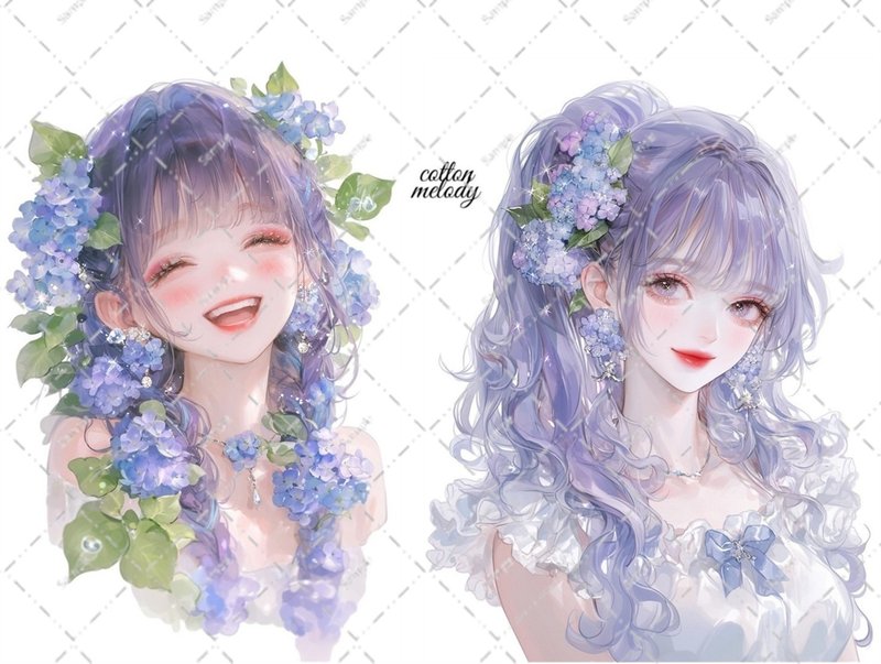 original sticker no.5824 人物ステッカー オリジナルステッカー 人物ステッカー 女の子ステッカー オリジナル人物ステッカー - 貼紙 - 紙 