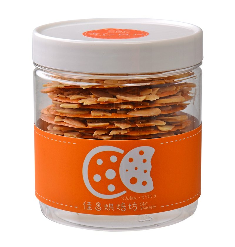 Original almond tiles 170g/can-Jiachang Bakery - Handmade Cookies - Other Materials Orange