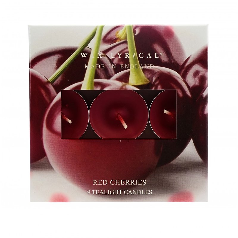 British Candle MIE Series Red Cherry Small Candle 9 In - Candles & Candle Holders - Wax Red