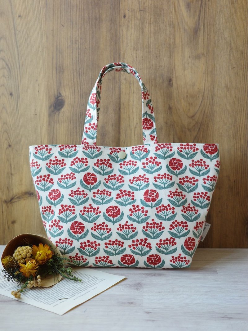 Little bonus in the afternoon - walking bag, handbag, bento bag, tote bag | - กระเป๋าถือ - ผ้าฝ้าย/ผ้าลินิน 