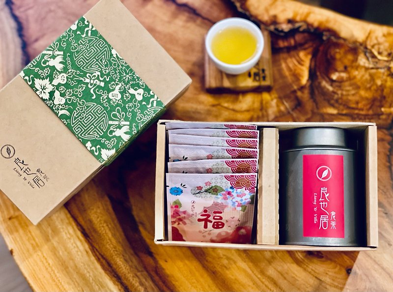 75g tea pot loose tea + 6 certified three-dimensional tea bags double rate gift box-Liangyeju Tea Shop - Tea - Fresh Ingredients 