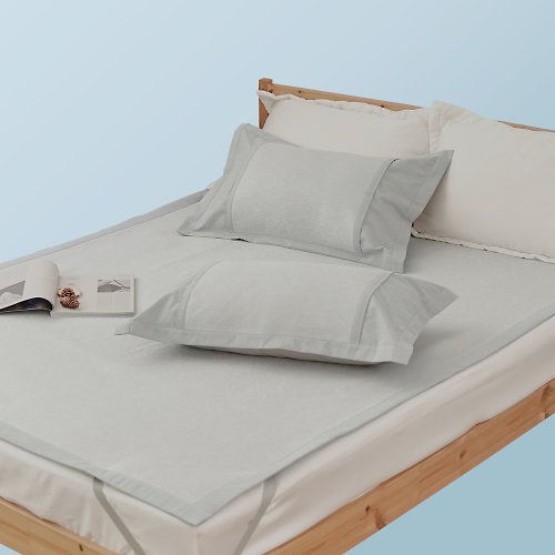 小日常寢居 3D立體蜂巢式軟涼蓆/多款尺寸/涼席+枕蓆組/紙纖灰