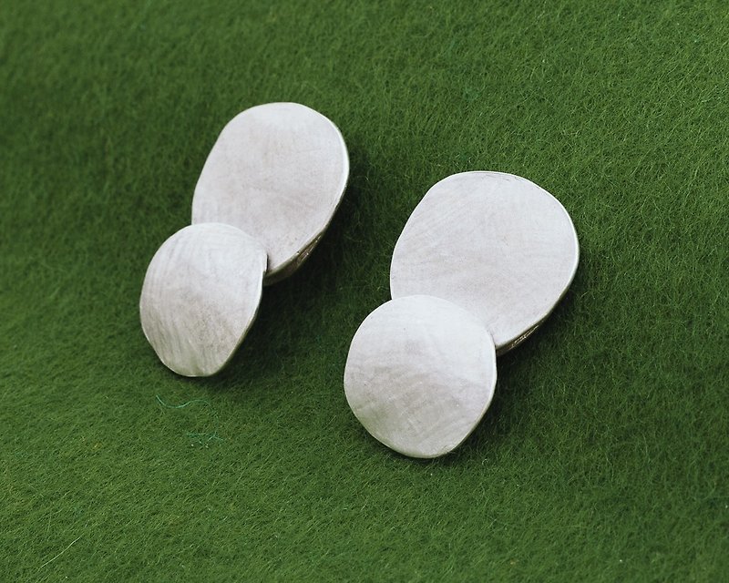 Matte earrings - Silver earrings - Leaf earrings - Wireplant - hypoallergenic - Earrings & Clip-ons - Other Metals Silver