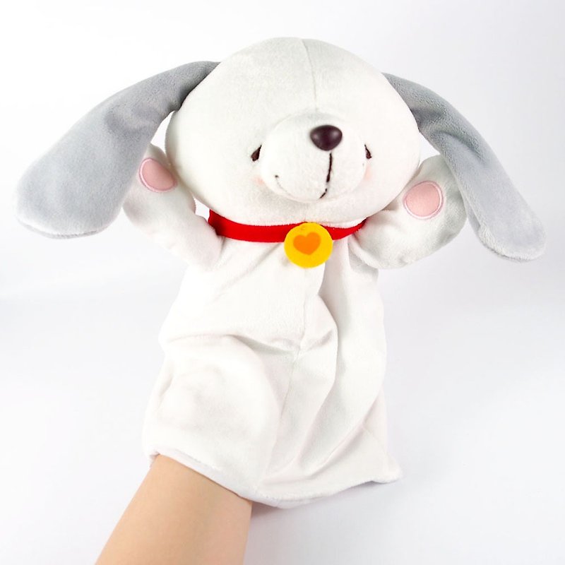 Fluffy Hand Puppet-Dog【Hallmark-ForeverFriends Fluff-Baby Series】 - ของเล่นเด็ก - วัสดุอื่นๆ ขาว