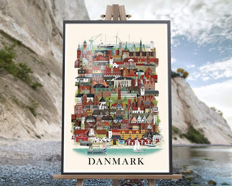 Martin Schwartz 城市海報 掛畫 丹麥 DANMARK