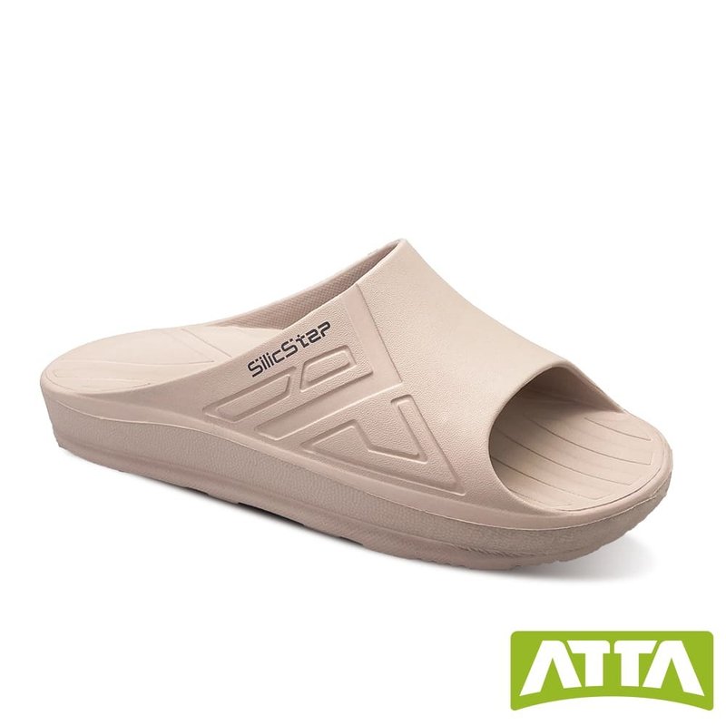 【ATTA】SilicStep plastic-reducing and eco-friendly arch slippers-dark gray - Slippers - Plastic Gray