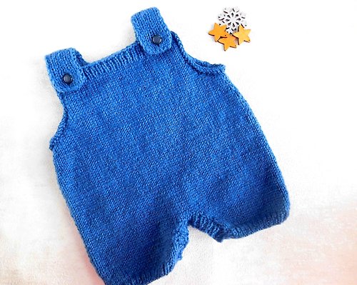 VitalinaKnit Knitting pattern baby romper, Knit baby overalls pattern pdf