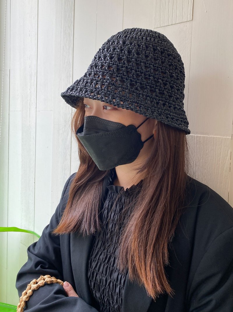 簍空編織漁夫帽 bahnhof手作 - 帽子 - 棉．麻 