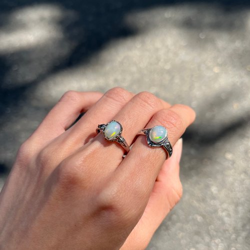 オパール リング 指輪 オパール ダイヤモンドリング OP 7.14ct D 0.24ct Pt900