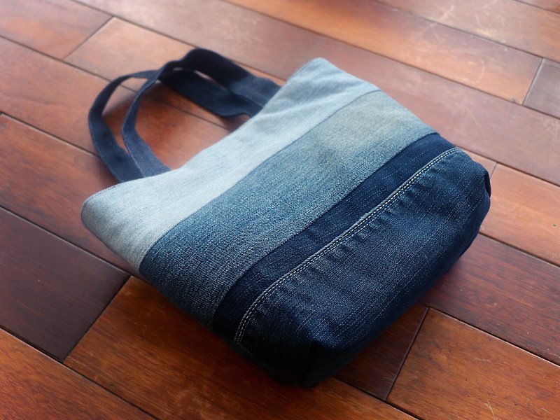 tricolor tote bag - อื่นๆ - ผ้าฝ้าย/ผ้าลินิน 